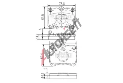 NIPPARTS / BLUE PRINT Sada brzdovch destiek - kotouov brzda NI J3603032, J3603032