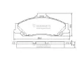 NIPPARTS / BLUE PRINT Sada brzdovch destiek - kotouov brzda ‐ NI J3603053