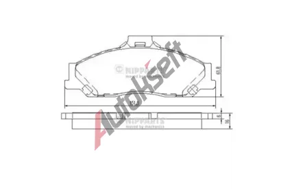 NIPPARTS / BLUE PRINT Sada brzdovch destiek - kotouov brzda NI J3603053, J3603053