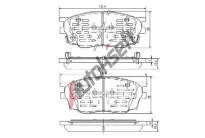 NIPPARTS / BLUE PRINT Sada brzdovch destiek - kotouov brzda NI J3603055, J3603055