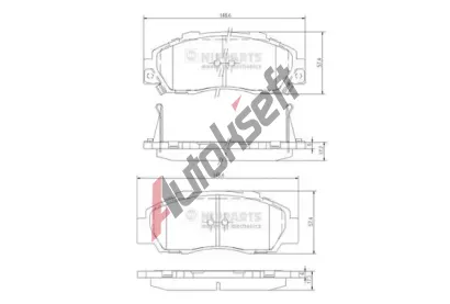 NIPPARTS / BLUE PRINT Sada brzdových destiček - kotoučová brzda NI J3604032, J3604032 NIPPARTS / BLUE PRINT Sada brzdových destiček - kotoučová brzda NI J3604032, J3604032