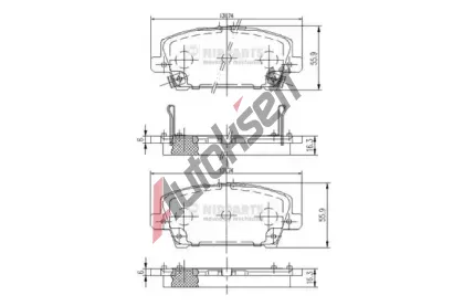 NIPPARTS / BLUE PRINT Sada brzdov�ch desti�ek - kotou�ov� brzda NI J3604065, J3604065