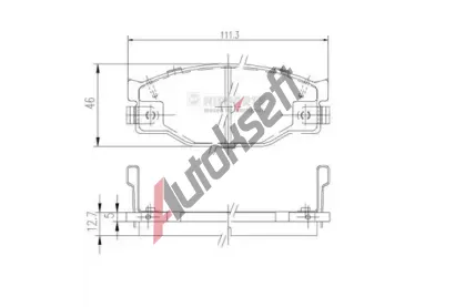 NIPPARTS / BLUE PRINT Sada brzdovch destiek - kotouov brzda NI J3609005, J3609005
