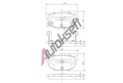 NIPPARTS / BLUE PRINT Sada brzdov�ch desti�ek - kotou�ov� brzda NI J3610505, J3610505