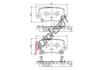 NIPPARTS / BLUE PRINT Sada brzdov�ch desti�ek - kotou�ov� brzda NI J3614018, J3614018