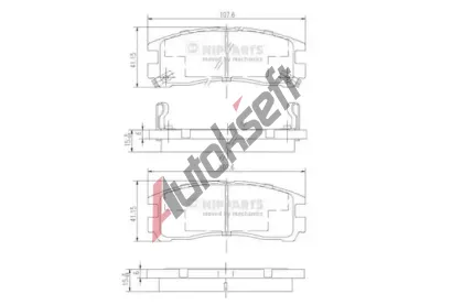 NIPPARTS / BLUE PRINT Sada brzdových destiček - kotoučová brzda NI J3615003, J3615003 NIPPARTS / BLUE PRINT Sada brzdových destiček - kotoučová brzda NI J3615003, J3615003