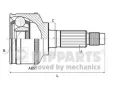 NIPPARTS / BLUE PRINT Kloub hnac�ho h��dele, sada&nbsp;&dash;&nbsp;NI N2820522