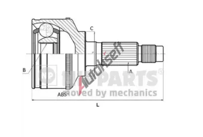 NIPPARTS / BLUE PRINT Kloub hnacího hřídele, sada NI N2820522, N2820522 NIPPARTS / BLUE PRINT Kloub hnacího hřídele, sada NI N2820522, N2820522