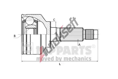 NIPPARTS / BLUE PRINT Kloub hnacího hřídele, sada NI N2826024, N2826024 NIPPARTS / BLUE PRINT Kloub hnacího hřídele, sada NI N2826024, N2826024