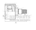 Kloub hnacho hdele, sada NIPPARTS / BLUE PRINT ‐ NI N2830900