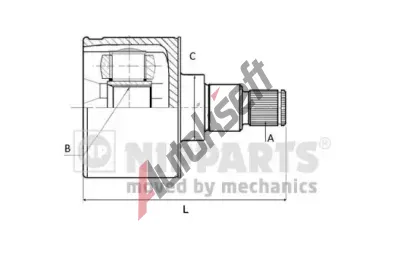 NIPPARTS / BLUE PRINT Kloub hnacho hdele, sada NI N2830900, N2830900