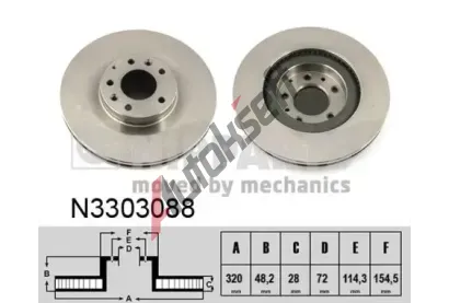 NIPPARTS / BLUE PRINT Brzdov kotou - 320 mm NI N3303088, N3303088