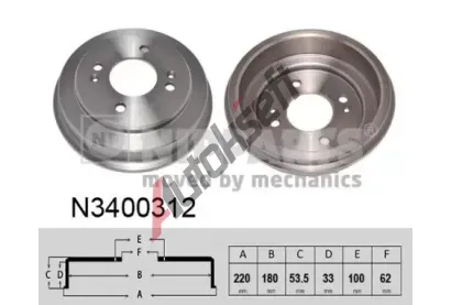 NIPPARTS / BLUE PRINT Brzdov� buben NI N3400312, N3400312