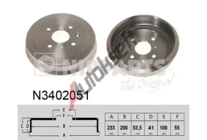 NIPPARTS / BLUE PRINT Brzdový buben - 200 mm NI N3402051, N3402051 NIPPARTS / BLUE PRINT Brzdový buben - 200 mm NI N3402051, N3402051