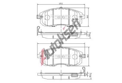 NIPPARTS / BLUE PRINT Sada brzdovch destiek NI N3601099, N3601099