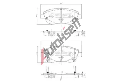 NIPPARTS / BLUE PRINT Sada brzdových destiček NI N3602135, N3602135 NIPPARTS / BLUE PRINT Sada brzdových destiček NI N3602135, N3602135