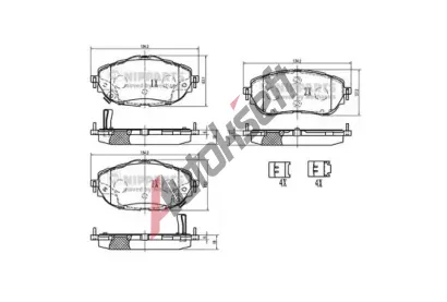 NIPPARTS / BLUE PRINT Sada brzdov�ch desti�ek NI N3602150, N3602150