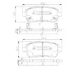 NIPPARTS / BLUE PRINT Sada brzdovch destiek - kotouov brzda ‐ NI N3606022