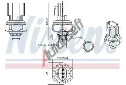 NISSENS Tlakov vypna klimatizace NIS 301077, 301077