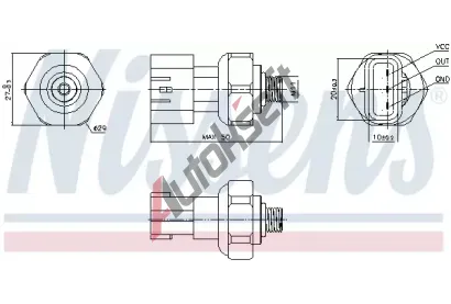 NISSENS Tlakov vypna klimatizace NIS 301090, 301090