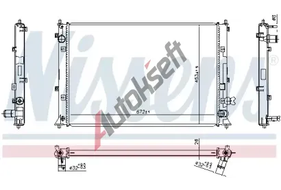 NISSENS Chladič vody NIS 606297, 606297 NISSENS Chladič vody NIS 606297, 606297