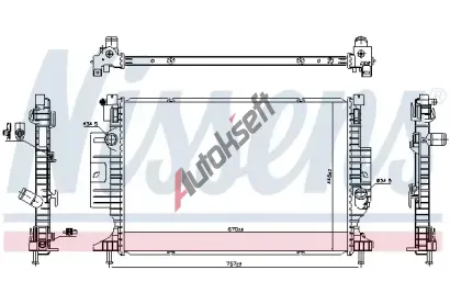 NISSENS Chladič vody NIS 606387, 606387 NISSENS Chladič vody NIS 606387, 606387