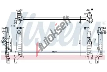 NISSENS Chladič vody NIS 606391, 606391 NISSENS Chladič vody NIS 606391, 606391