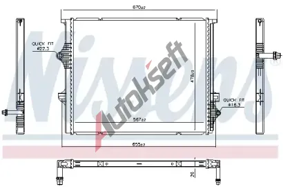 NISSENS Chladi� n�zk� teploty, chladi� plnic�ho vzduchu NIS 606397, 606397