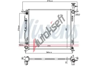 NISSENS Chladi vody NIS 606428, 606428