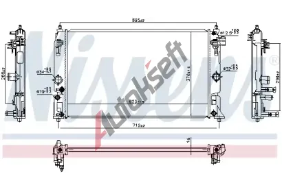 NISSENS Chladi� vody NIS 606858, 606858