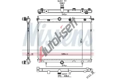 NISSENS Chladič vody ** FIRST FIT ** NIS 606859, 606859  NISSENS Chladič vody ** FIRST FIT ** NIS 606859, 606859