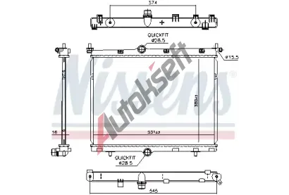 NISSENS Chladi vody NIS 607030, 607030