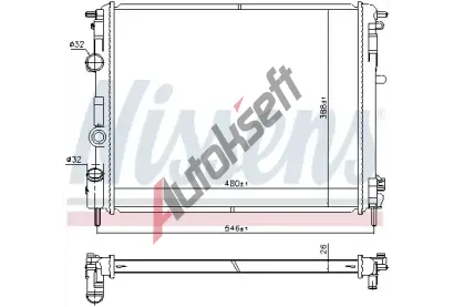 NISSENS Chladi vody NIS 607085, 607085