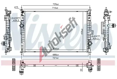 NISSENS Chladi vody NIS 607184, 607184
