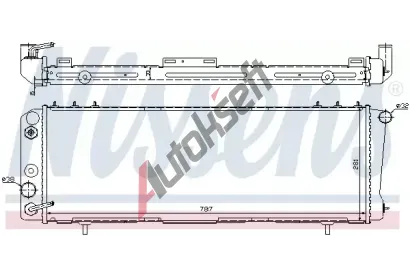 NISSENS Chladič vody NIS 60986, 60986 NISSENS Chladič vody NIS 60986, 60986
