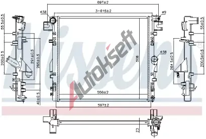 NISSENS Chladi� vody NIS 61037, 61037