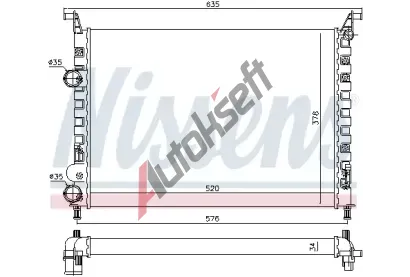 NISSENS Chladi� vody NIS 61684, 61684