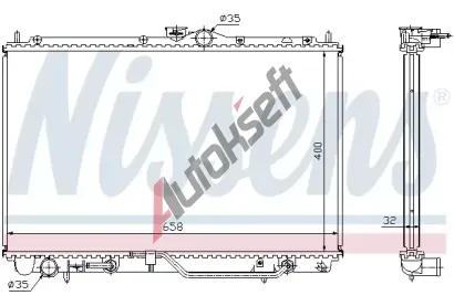 NISSENS Chladi vody NIS 62860A, 62860A