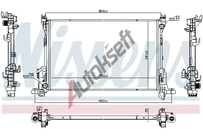 NISSENS Chladi vody NIS 686807, 686807