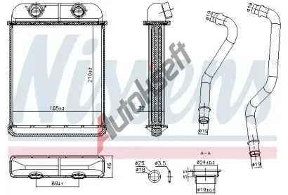 NISSENS Vmnk tepla vnitnho vytpn NIS 707257, 707257