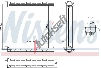 NISSENS Vmnk tepla vnitnho vytpn NIS 707278, 707278