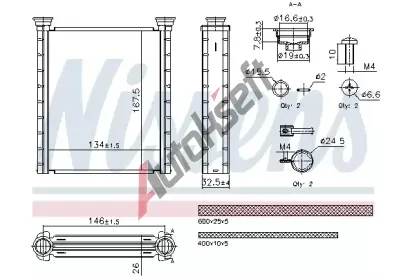 NISSENS Vmnk tepla vnitnho vytpn NIS 707280, 707280