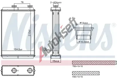 NISSENS V�m�n�k tepla vnit�n�ho vyt�p�n� NIS 707285, 707285