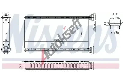 NISSENS Vmnk tepla vnitnho vytpn NIS 707288, 707288