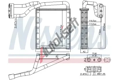NISSENS Vmnk tepla vnitnho vytpn NIS 707306, 707306