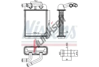 NISSENS Vmnk tepla vnitnho vytpn NIS 707313, 707313