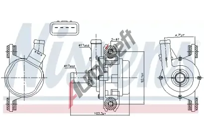 NISSENS Vodn erpadlo, chlazen motoru NIS 831385, 831385