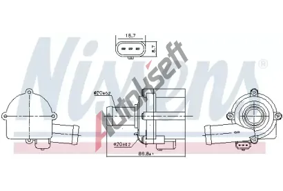 NISSENS Vodn erpadlo, chlazen motoru NIS 832152, 832152