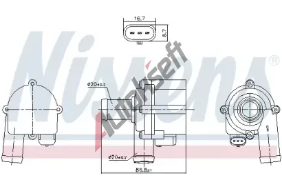 NISSENS Vodn erpadlo, chlazen motoru NIS 832172, 832172