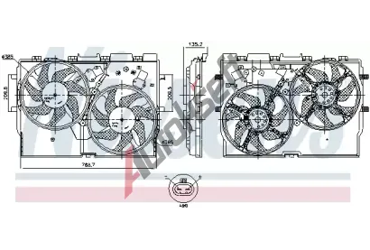 NISSENS Vtrk chlazen motoru NIS 850004, 850004